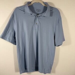 UNTUCKit Men's Blue Short Sleeve Performance‎ Polo Shirt Large